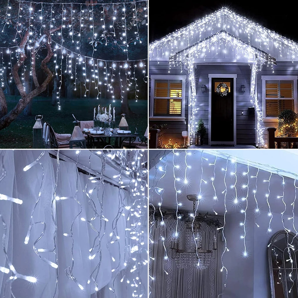 Christmas Icicle LED Lights | Waterproof Holiday Outdoor Decor