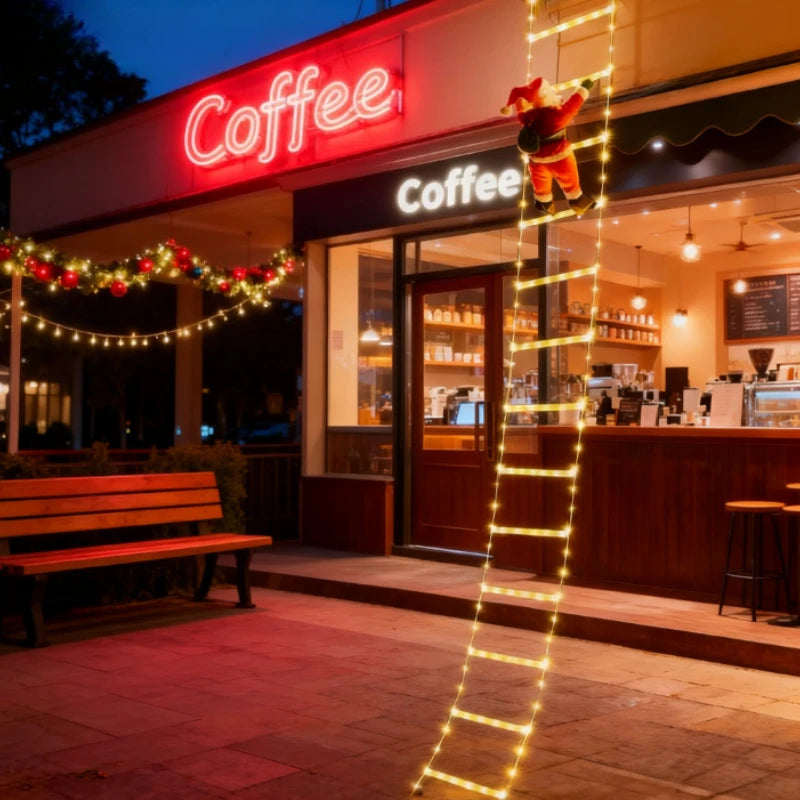 3M Warm White Santa Fairy Lights – USB Powered Christmas Climbing Decoration for Doors, Windows & Tree Corners