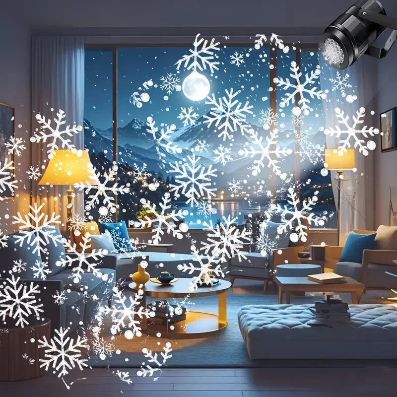 Snowflake LED Projector | Instant Winter Glow for Home & Outdoor