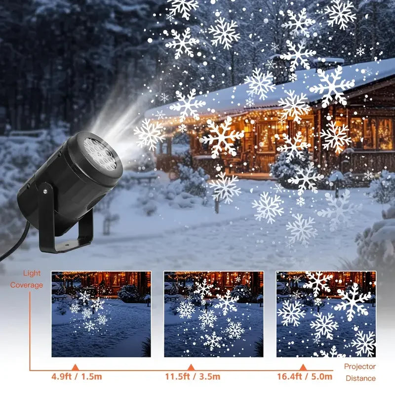 Snowflake LED Projector | Instant Winter Glow for Home & Outdoor