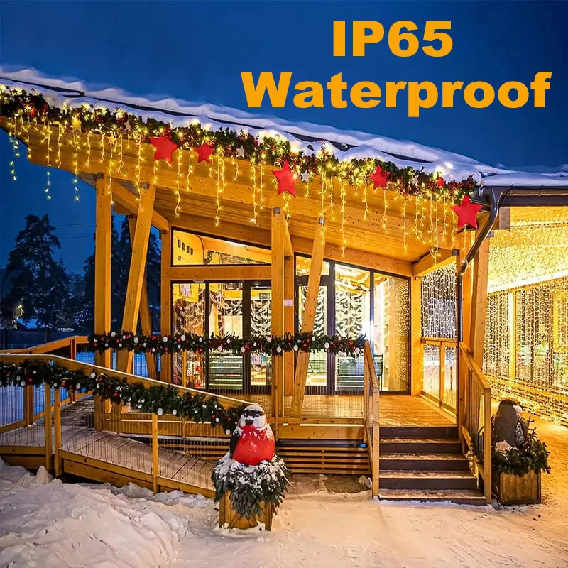 Christmas Icicle LED Lights | Waterproof Holiday Outdoor Decor