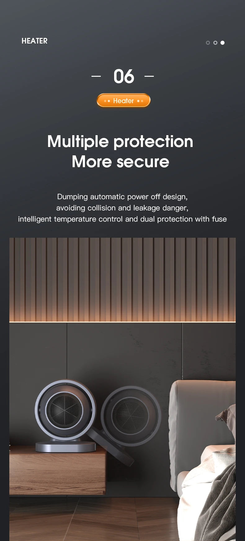 Mini 380W Portable Electronic Heater