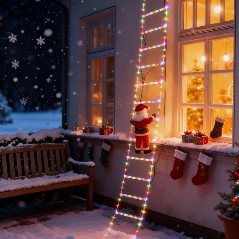 3M Warm White Santa Fairy Lights – USB Powered Christmas Climbing Decoration for Doors, Windows & Tree Corners