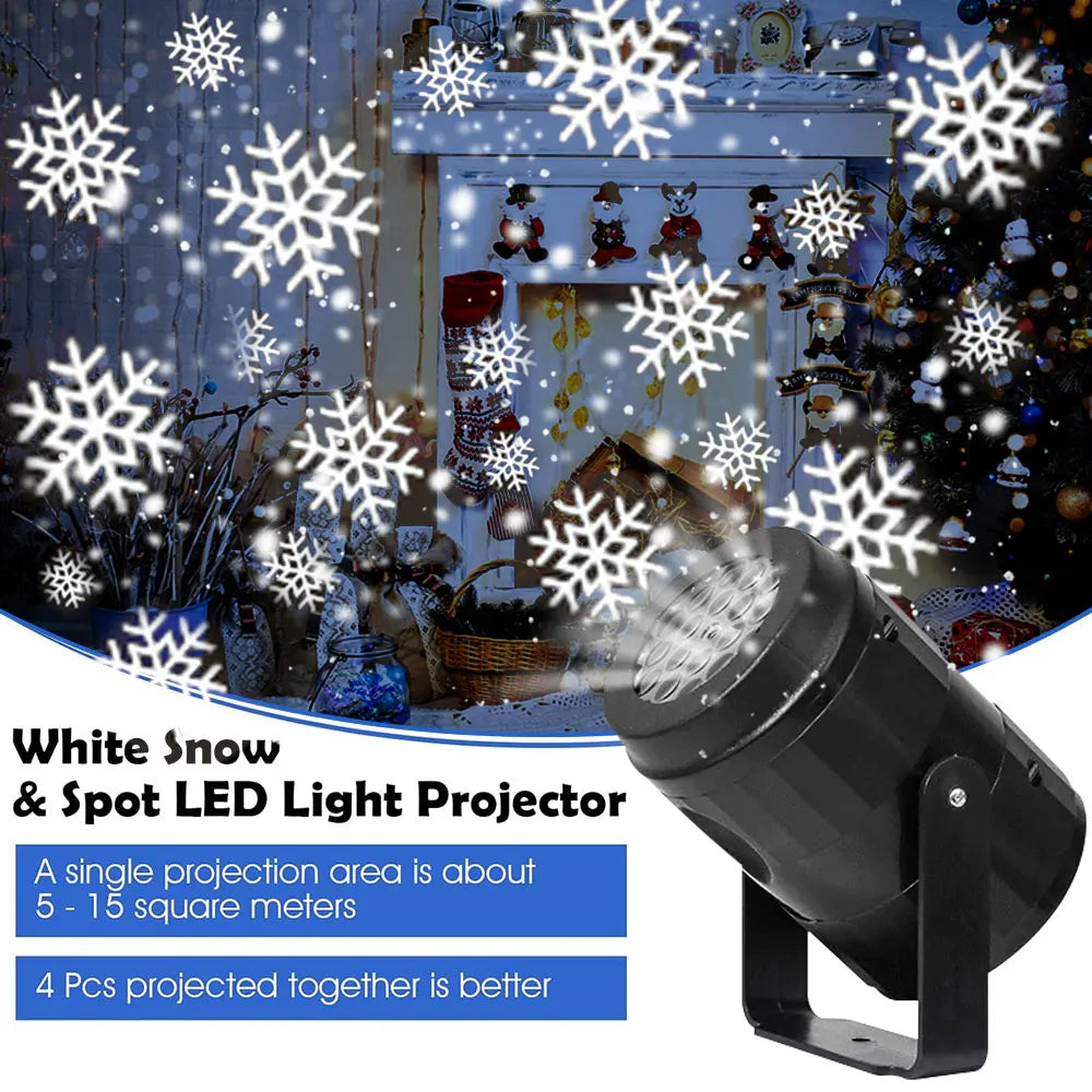 Snowflake LED Projector | Instant Winter Glow for Home & Outdoor