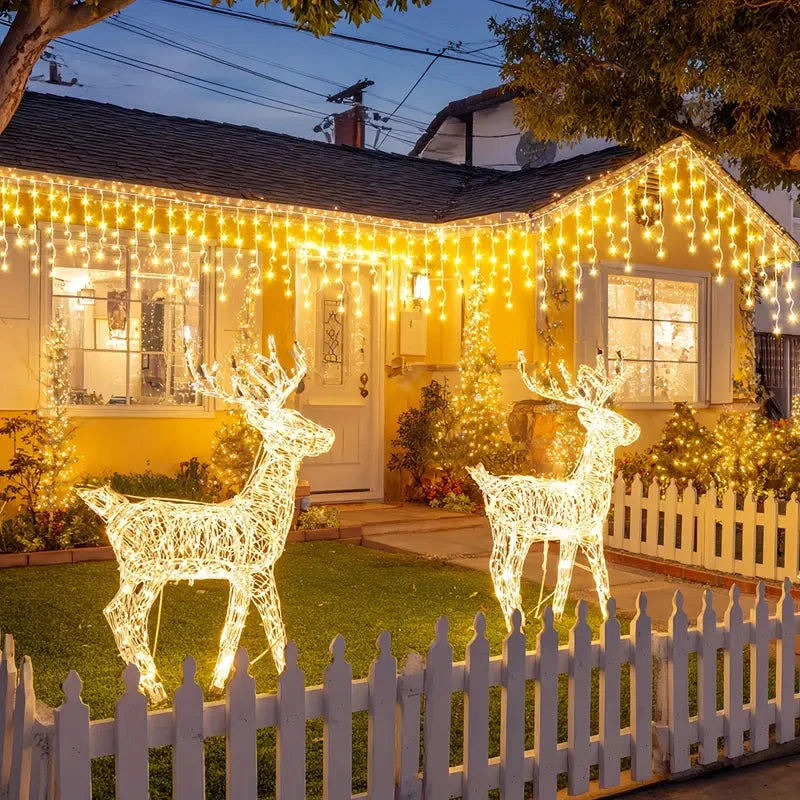 Christmas Icicle LED Lights | Waterproof Holiday Outdoor Decor