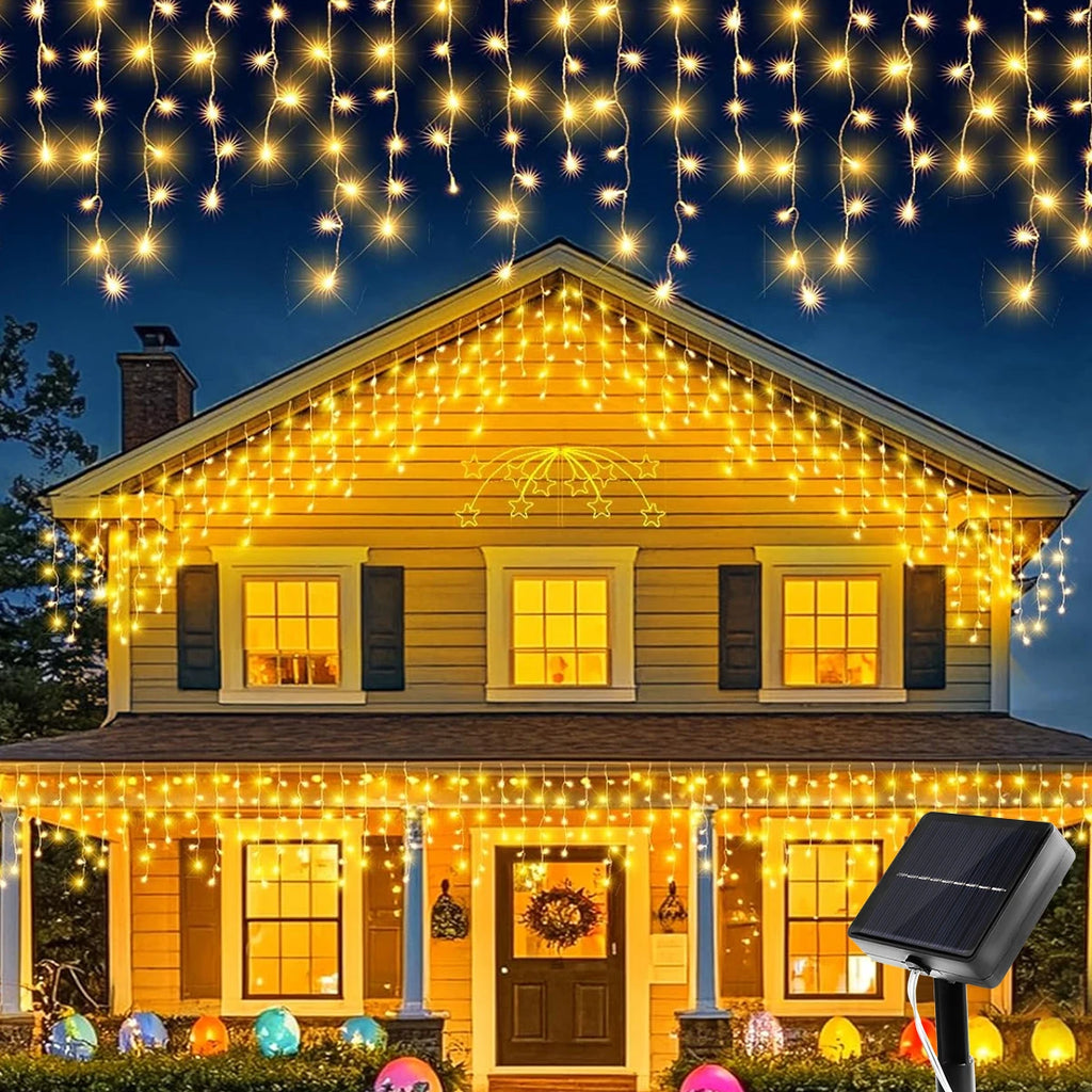 Christmas Icicle LED Lights | Waterproof Holiday Outdoor Decor