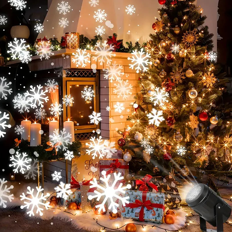 Snowflake LED Projector | Instant Winter Glow for Home & Outdoor